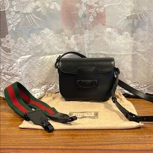 Gucci Black Leather Crossbody Bag